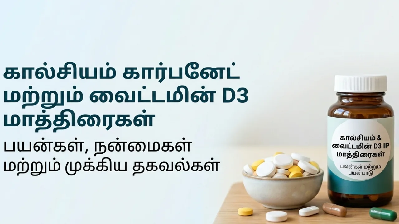 Calcium Carbonate (கால்சியம் கார்பனேட்) Vitamin D3 (வைட்டமின் D3) Tablets Uses in Tamil | முழு விவரம்