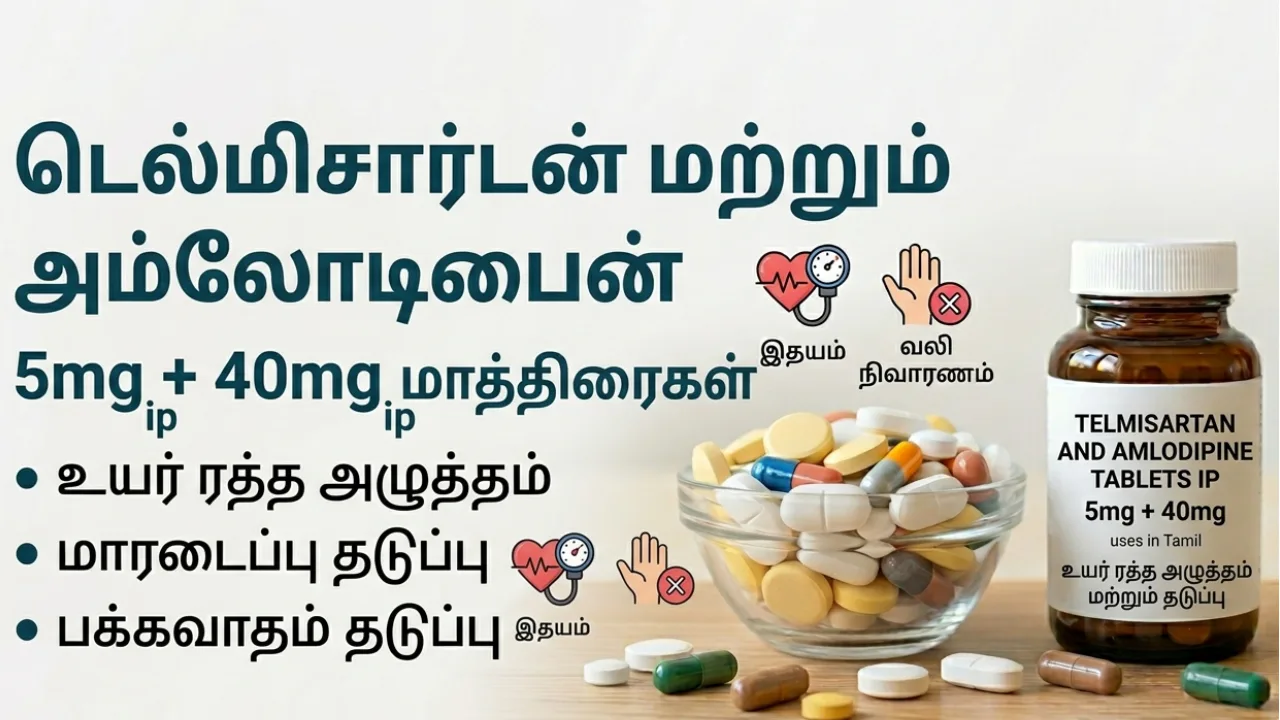 Telmisartan (டெல்மிசார்டன்) Amlodipine (ஆம்லோடிபைன்) Tablets Uses in Tamil | முழு விவரம்